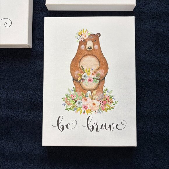 Woodland Animal Prints for Baby Girl Nursery (3) - Picture 4 of 6